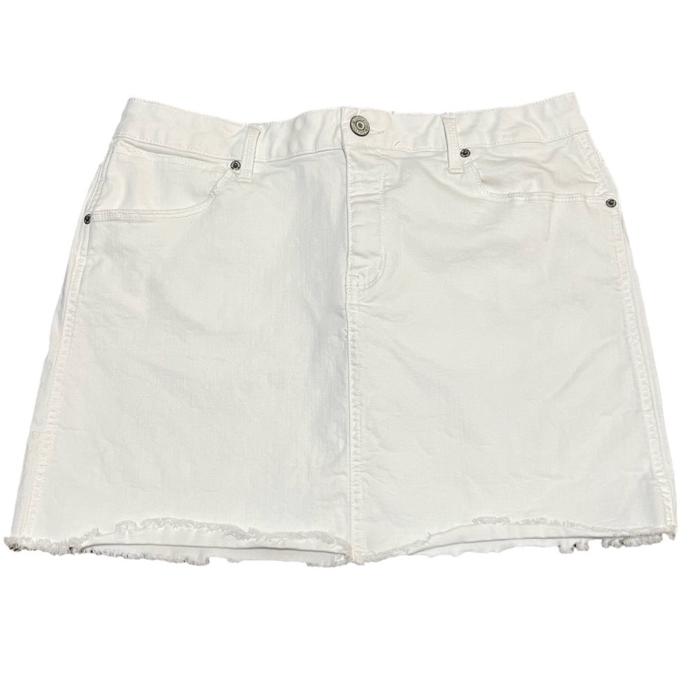 Mudd FLX Stretch White Denim Skirt Juniors (Sz 15)